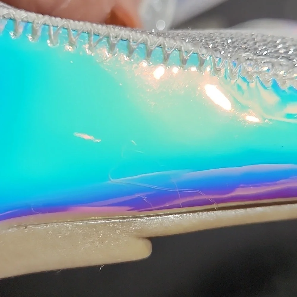 PLACE Metallic Shiny Ballerina Flats Elastic Strap 4